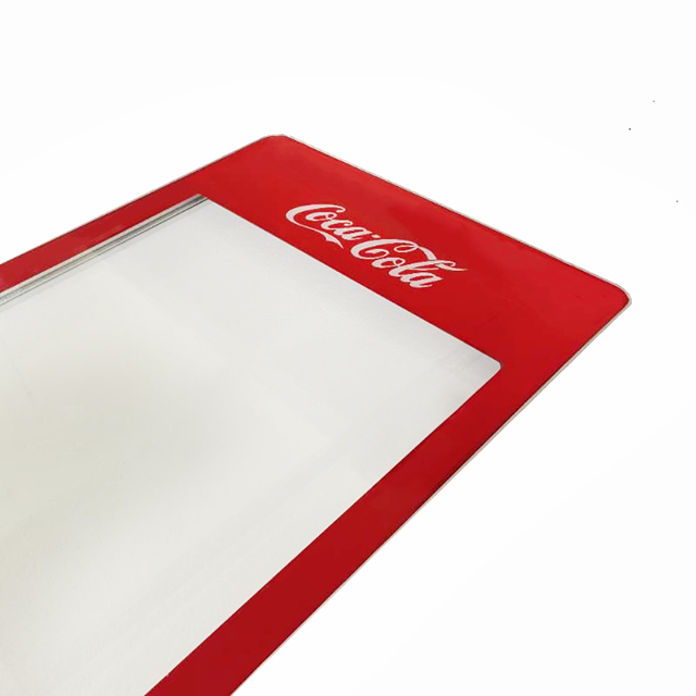 Silk Screen Printing Glass Door for Coca Cola Display Beverage Refrigerator